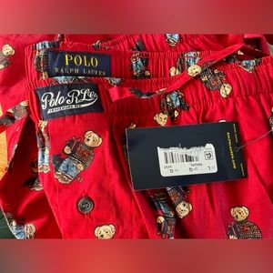 Ralph Lauren Polo Bear red Holida Pajama Pants L